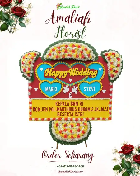Papan Bunga Pernikahan Surokonto Wetan